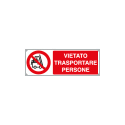 Cartello autoadesivo EasyFix vietato trasportare persone