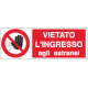 Cartello adesivo EasyFix vietato ingresso estranei