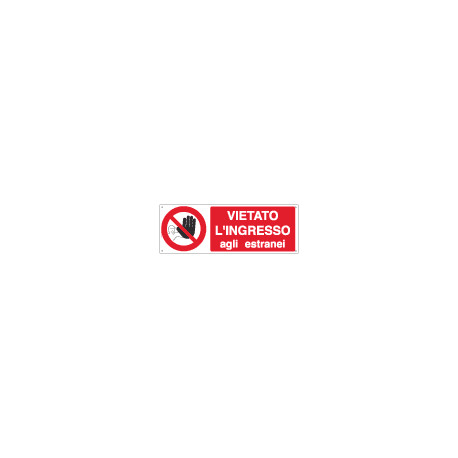 Cartello adesivo EasyFix vietato ingresso estranei