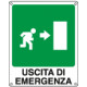 Cartello adesivo EasyFix uscita di emergenza destra