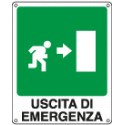 Cartello adesivo EasyFix uscita di emergenza destra