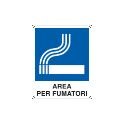 Cartello adesivo EasyFix area fumatori