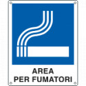 Cartello adesivo EasyFix area fumatori