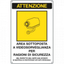 Cartello adesivo EasyFix ATTENZIONE area sottoposta videosorveglianza