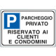 Cartello adesivo EasyFix parcheggio privato riservato
