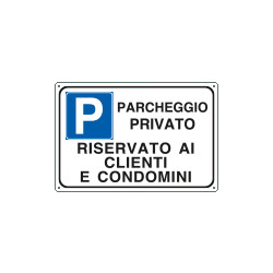 Cartello adesivo EasyFix parcheggio privato riservato