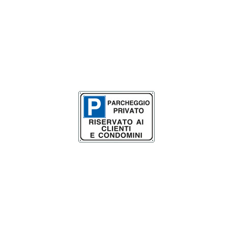 Cartello adesivo EasyFix parcheggio privato riservato