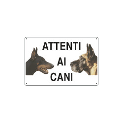 Cartello adesivo EasyFix attenti AL CANE