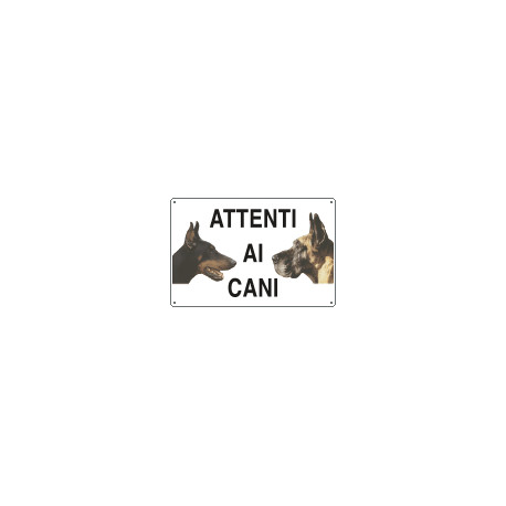 Cartello adesivo EasyFix attenti AL CANE