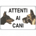 Cartello adesivo EasyFix attenti AL CANE