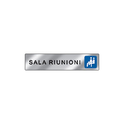 Targa alluminio specchio EasyFix SALA RIUNIONI
