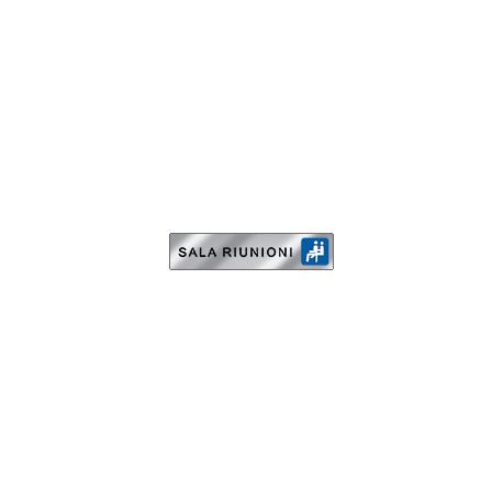 Targa alluminio specchio EasyFix SALA RIUNIONI