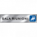 Targa alluminio specchio EasyFix SALA RIUNIONI