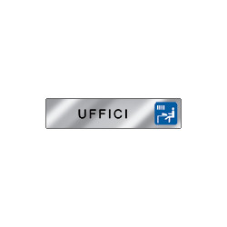 Targa alluminio specchio EasyFix UFFICI