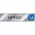 Targa alluminio specchio EasyFix UFFICI