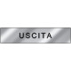 Targa alluminio specchio EasyFix USCITA
