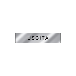 Targa alluminio specchio EasyFix USCITA