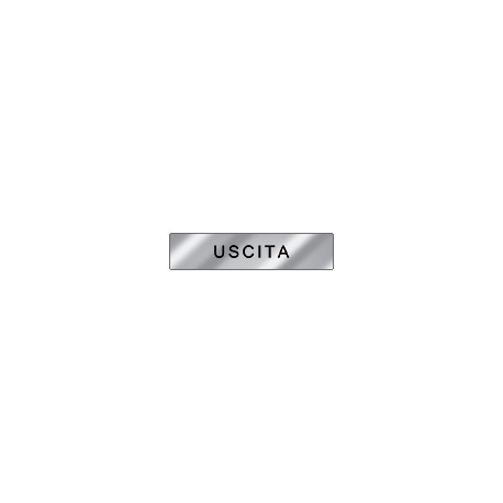 Targa alluminio specchio EasyFix USCITA