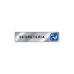 Targa alluminio specchio EasyFix SEGRETERIA