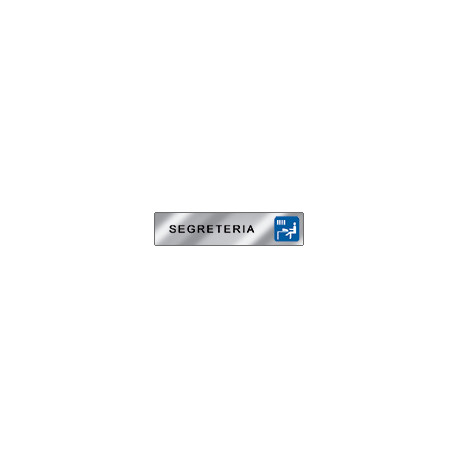 Targa alluminio specchio EasyFix SEGRETERIA