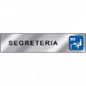 Targa alluminio specchio EasyFix SEGRETERIA