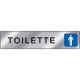 Targa alluminio specchio EasyFix TOILETTE UOMO