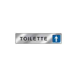 Targa alluminio specchio EasyFix TOILETTE UOMO