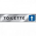 Targa alluminio specchio EasyFix TOILETTE UOMO
