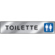 Targa alluminio specchio EasyFix TOILETTE Uomo Donna