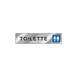 Targa alluminio specchio EasyFix TOILETTE Uomo Donna