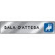 Targa alluminio specchio EasyFix SALA D'ATTESA