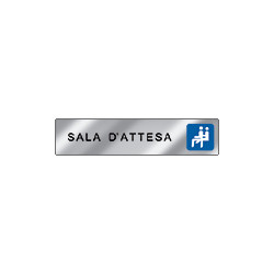 Targa alluminio specchio EasyFix SALA D'ATTESA