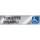 Targa alluminio specchio EasyFix TOILETTE DISABILI