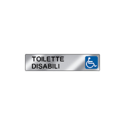 Targa alluminio specchio EasyFix TOILETTE DISABILI