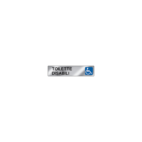 Targa alluminio specchio EasyFix TOILETTE DISABILI