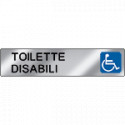 Targa alluminio specchio EasyFix TOILETTE DISABILI