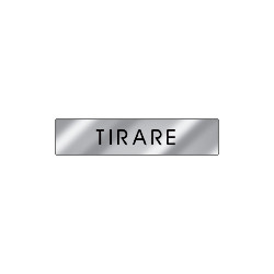 Targa alluminio specchio EasyFix TIRARE