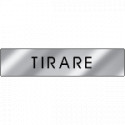 Targa alluminio specchio EasyFix TIRARE