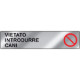 Targa alluminio specchio EasyFix vietato INTR CANI