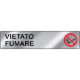Targa alluminio specchio EasyFix vietato FUMARE