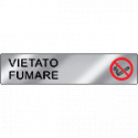 Targa alluminio specchio EasyFix vietato FUMARE