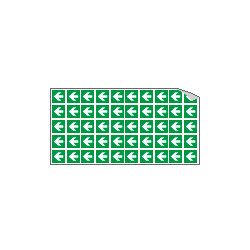 Foglio n. 50 etichette adesive simbolo freccia direzionale
