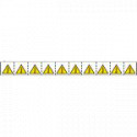 Foglio n. 10 etichette adesive 30x30 Pericolo alta temperatura
