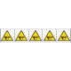 Foglio n. 5 etichette adesive 60x60 schiacciamento dita