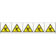 Foglio 5 etichette ades. 60x60 Pericolo schiacciamento persone da alto