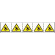 Foglio n. 5 etichette adesive 60x60 Pericolo schiacciamento mani