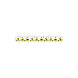 Foglio 10 etichette ad. 30x30 pericolo schiacciamento mano da rullo