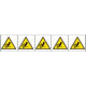 Foglio n. 5 etichette adesive 60x60 Pericolo cinghia dentata
