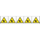Foglio n. 5 etichette adesive 60x60 Pericolo taglio