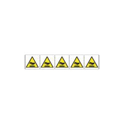 Foglio n. 5 etichette adesive 60x60 Emissione calore